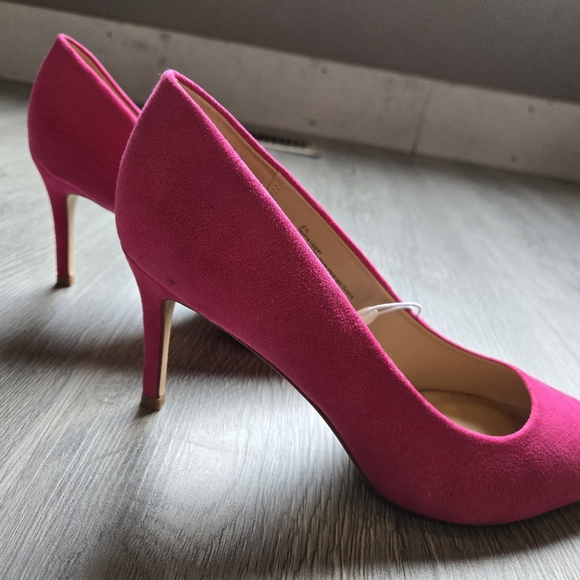 NEW Faux Suede Heels A New Day Size 8.5 Hot Pink - Picture 5 of 9